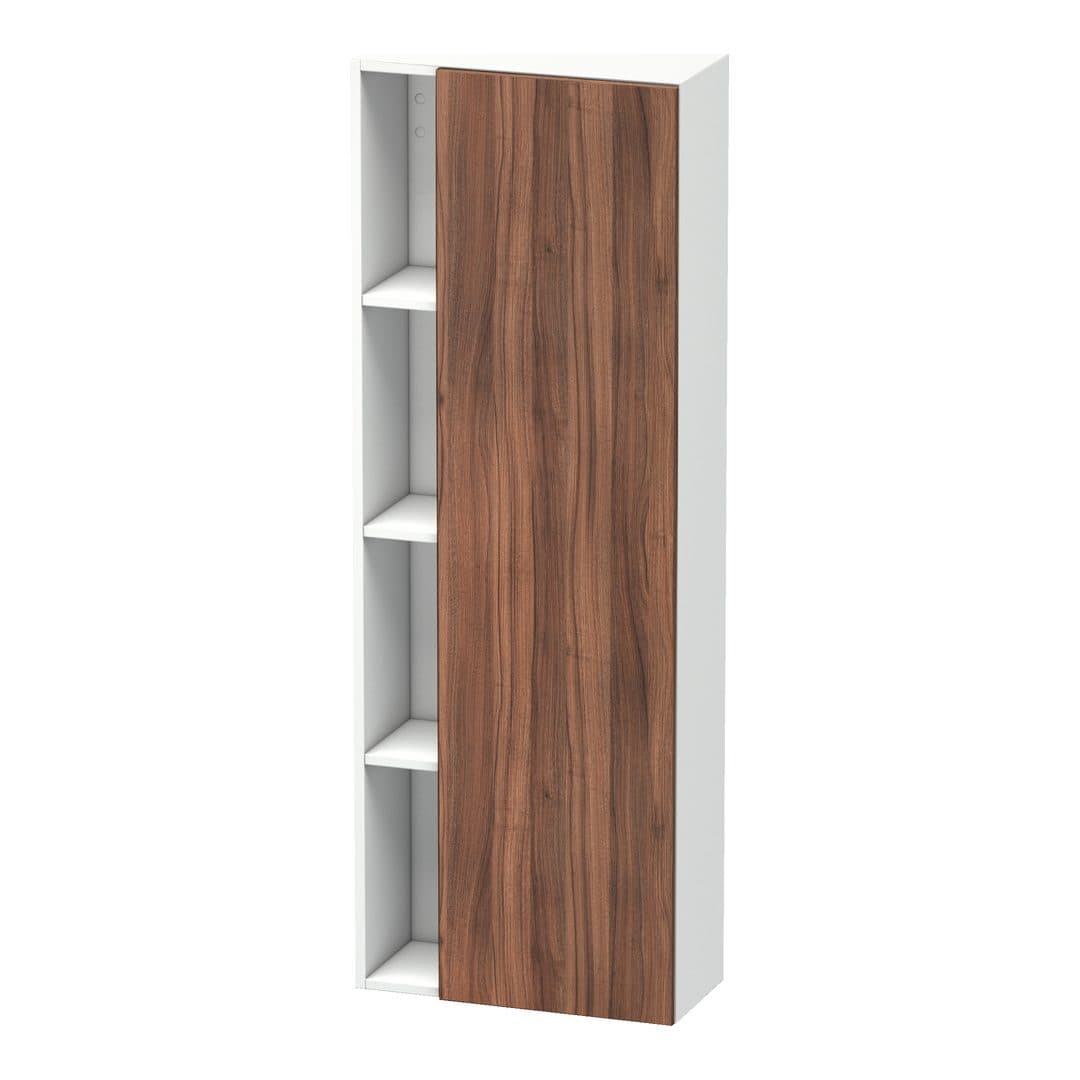 Duravit DuraStyle – Κολόνα Μπάνιου – 500 mm, 1 πόρτα, δεξιά, σώμα White Matt, 500 x 240 x 1400 mm – Walnut Matt, Decor (DS1238R7918)