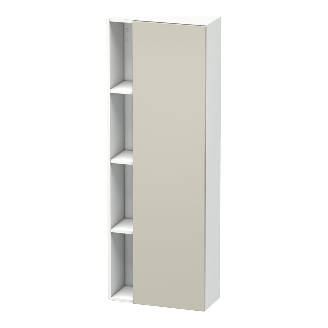 Duravit DuraStyle – Κολόνα Μπάνιου – 500 mm, 1 πόρτα, δεξιά, σώμα White Matt, 500 x 240 x 1400 mm – Taupe Matt, Decor (DS1238R9118)