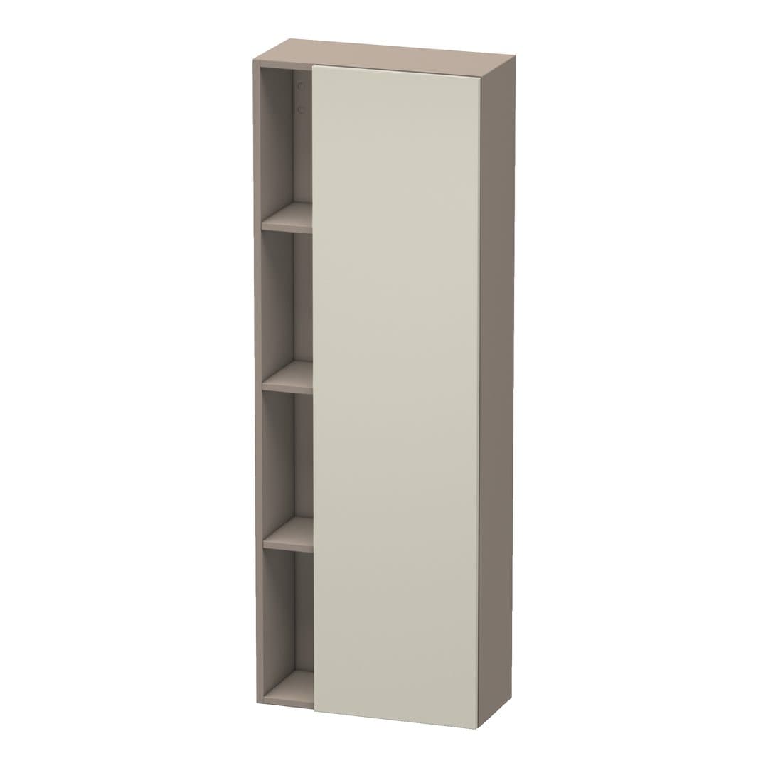 Duravit DuraStyle – Κολόνα Μπάνιου – 500 mm, 1 πόρτα, δεξιά, σώμα Basalte Matt, 500 x 240 x 1400 mm – Taupe Matt, Decor (DS1238R9143)