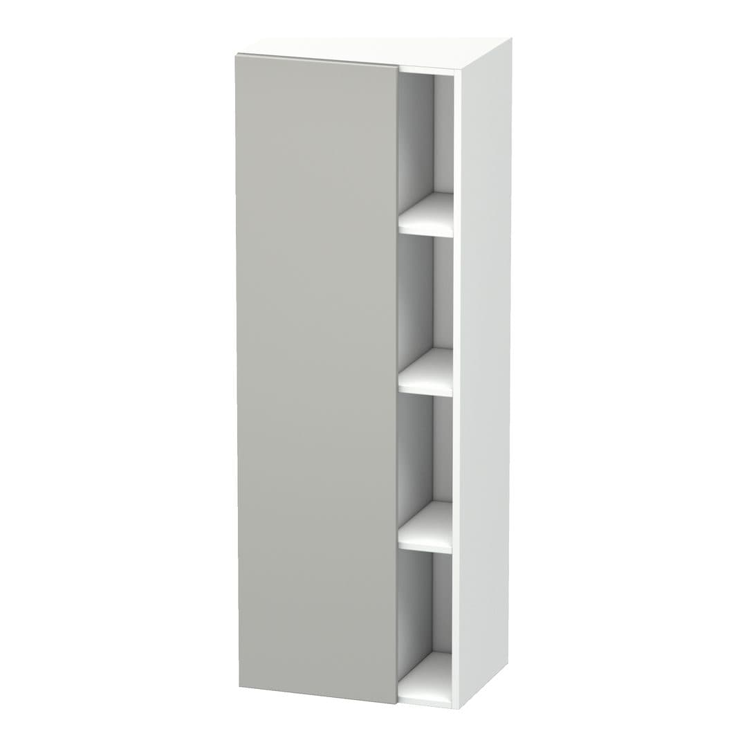 Duravit DuraStyle – Κολόνα Μπάνιου – 500 mm, 1 πόρτα, αριστερή, σώμα White Matt, 500 x 360 x 1400 mm – Concrete grey Matt, Decor (DS1239L0718)