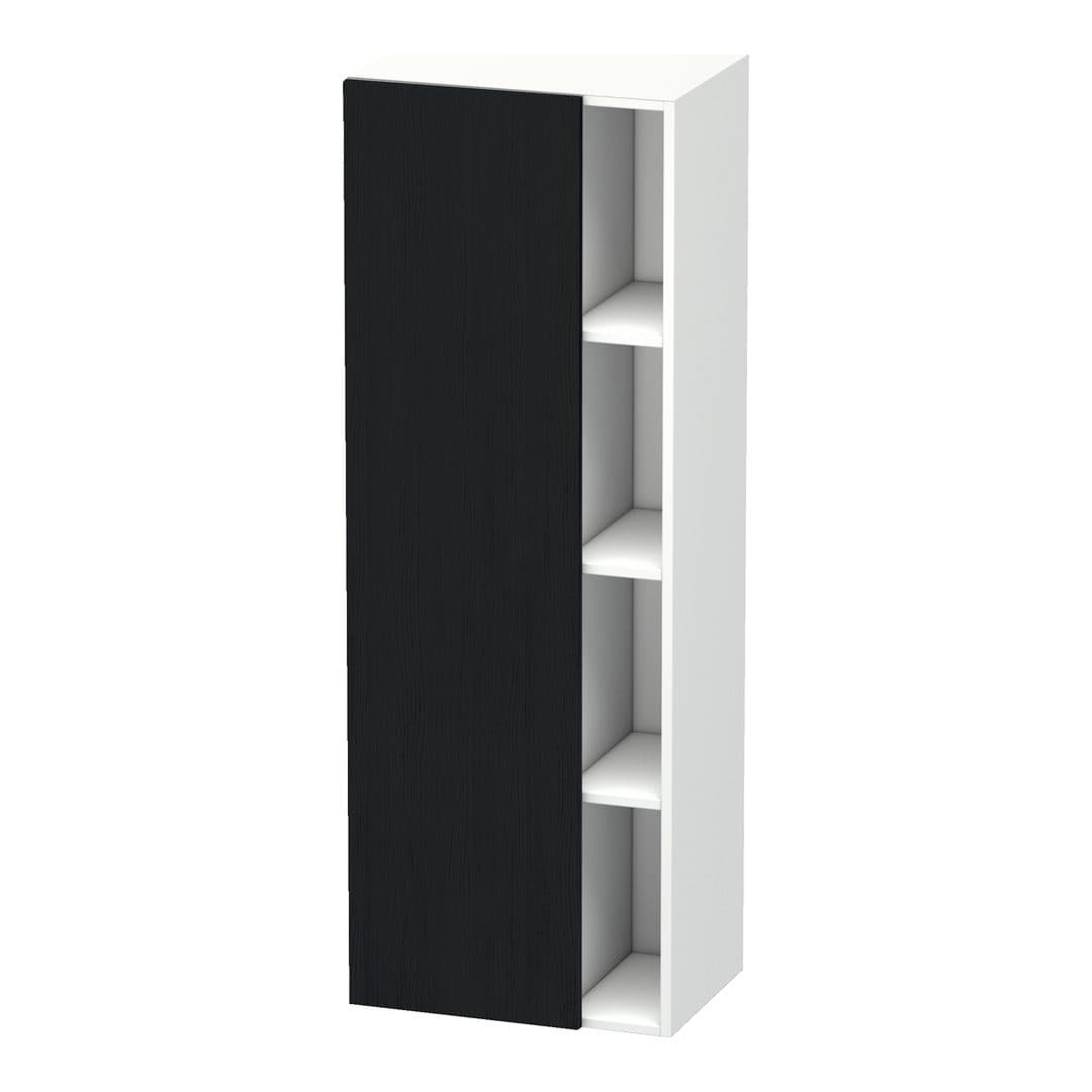 Duravit DuraStyle – Κολόνα Μπάνιου – 500 mm, 1 πόρτα, αριστερή, σώμα White Matt, 500 x 360 x 1400 mm – Black oak Matt, Decor (DS1239L1618)