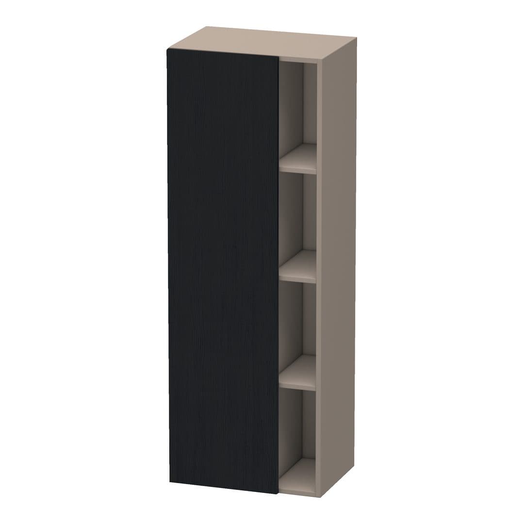 Duravit DuraStyle – Κολόνα Μπάνιου – 500 mm, 1 πόρτα, αριστερή, σώμα Basalte Matt, 500 x 360 x 1400 mm – Black oak Matt, Decor (DS1239L1643)