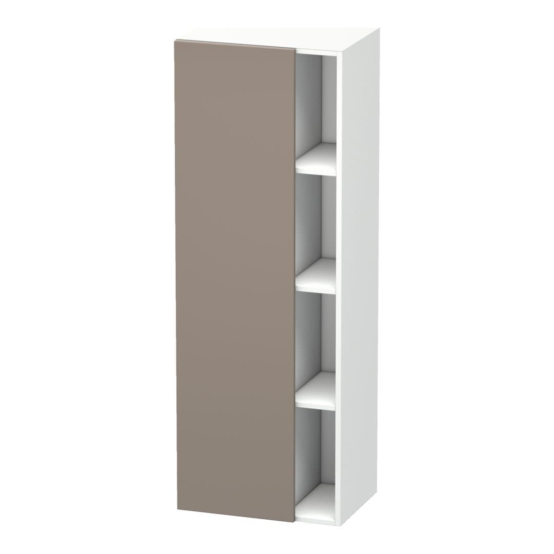 Duravit DuraStyle – Κολόνα Μπάνιου – 500 mm, 1 πόρτα, αριστερή, σώμα White Matt, 500 x 360 x 1400 mm – Basalte Matt, Decor (DS1239L4318)