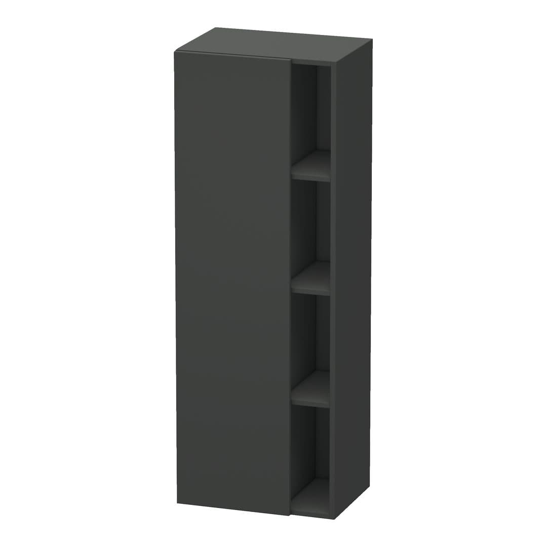 Duravit DuraStyle – Κολόνα Μπάνιου – 500 mm, 1 πόρτα, αριστερή, 500 x 360 x 1400 mm – Graphite Matt, Decor (DS1239L4949)