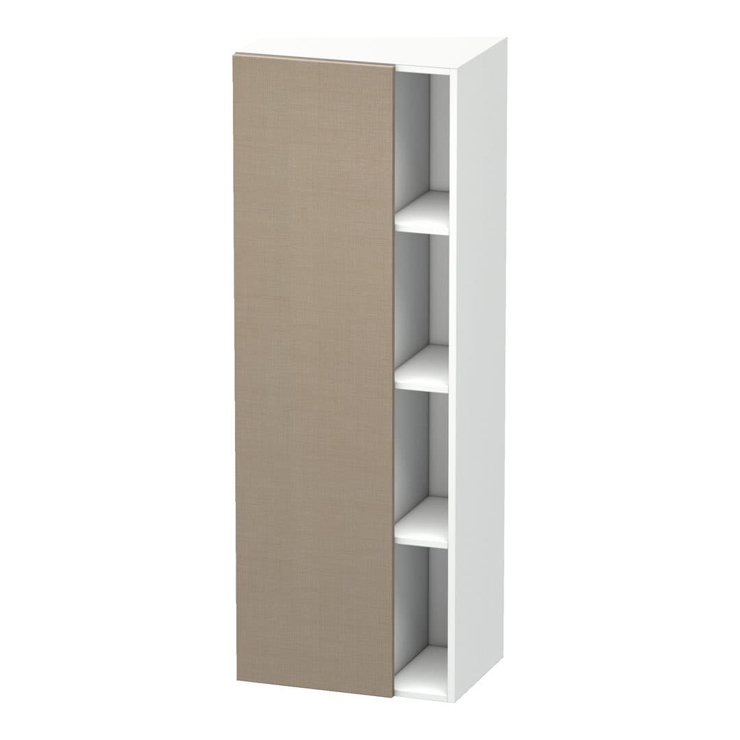 Duravit DuraStyle – Κολόνα Μπάνιου – 500 mm, 1 πόρτα, αριστερή, σώμα White Matt, 500 x 360 x 1400 mm – Linen Matt, Decor (DS1239L7518)