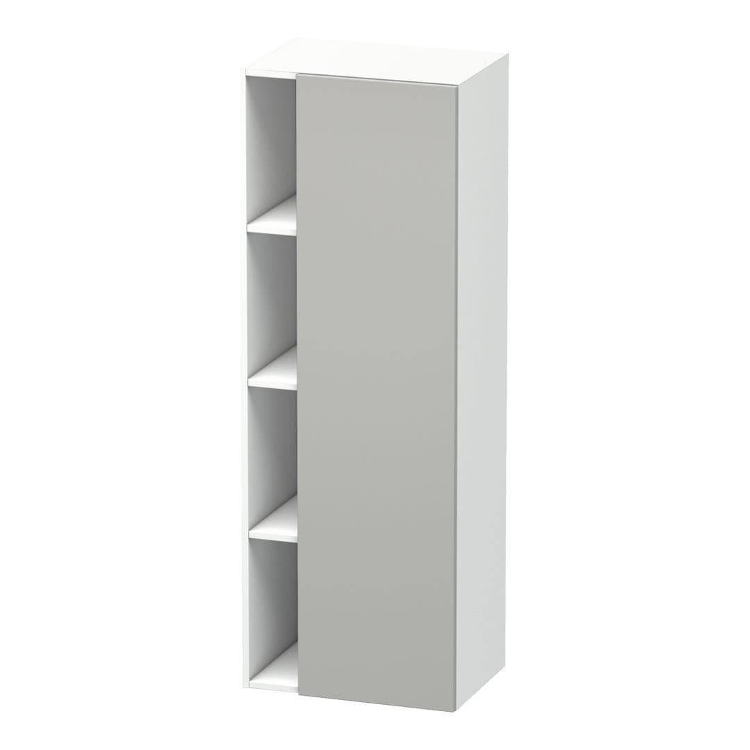 Duravit DuraStyle – Κολόνα Μπάνιου – 500 mm, 1 πόρτα, δεξιά, σώμα White Matt, 500 x 360 x 1400 mm – Concrete grey Matt, Decor (DS1239R0718)