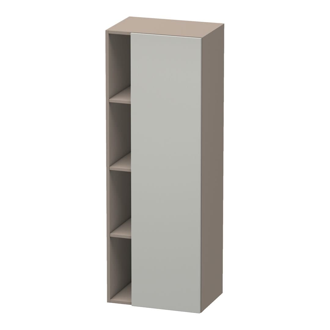 Duravit DuraStyle – Κολόνα Μπάνιου – 500 mm, 1 πόρτα, δεξιά, σώμα Basalte Matt, 500 x 360 x 1400 mm – Concrete grey Matt, Decor (DS1239R0743)