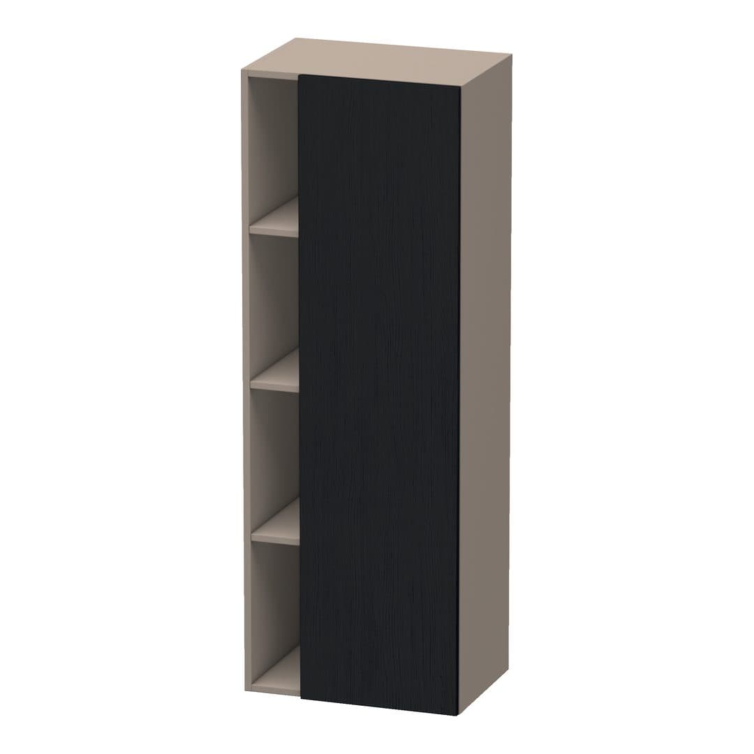 Duravit DuraStyle – Κολόνα Μπάνιου – 500 mm, 1 πόρτα, δεξιά, σώμα Basalte Matt, 500 x 360 x 1400 mm – Black oak Matt, Decor (DS1239R1643)