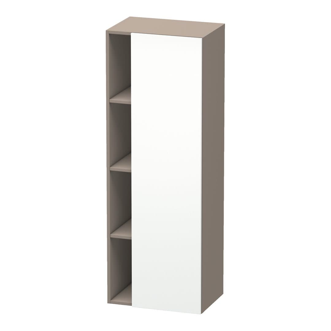 Duravit DuraStyle – Κολόνα Μπάνιου – 500 mm, 1 πόρτα, δεξιά, σώμα Basalte Matt, 500 x 360 x 1400 mm – White Matt, Decor (DS1239R1843)