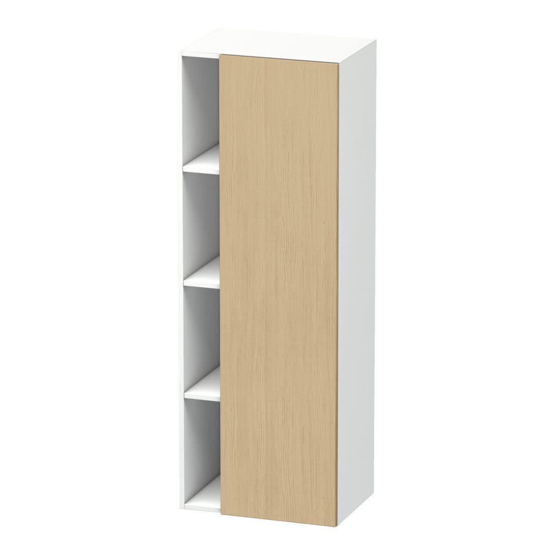 Duravit DuraStyle – Κολόνα Μπάνιου – 500 mm, 1 πόρτα, δεξιά, σώμα White Matt, 500 x 360 x 1400 mm – Natural oak, Decor (DS1239R3018)