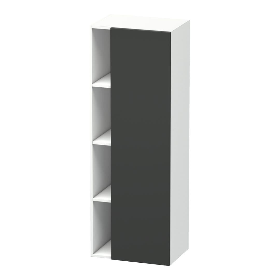 Duravit DuraStyle – Κολόνα Μπάνιου – 500 mm, 1 πόρτα, δεξιά, σώμα White Matt, 500 x 360 x 1400 mm – Graphite Matt, Decor (DS1239R4918)