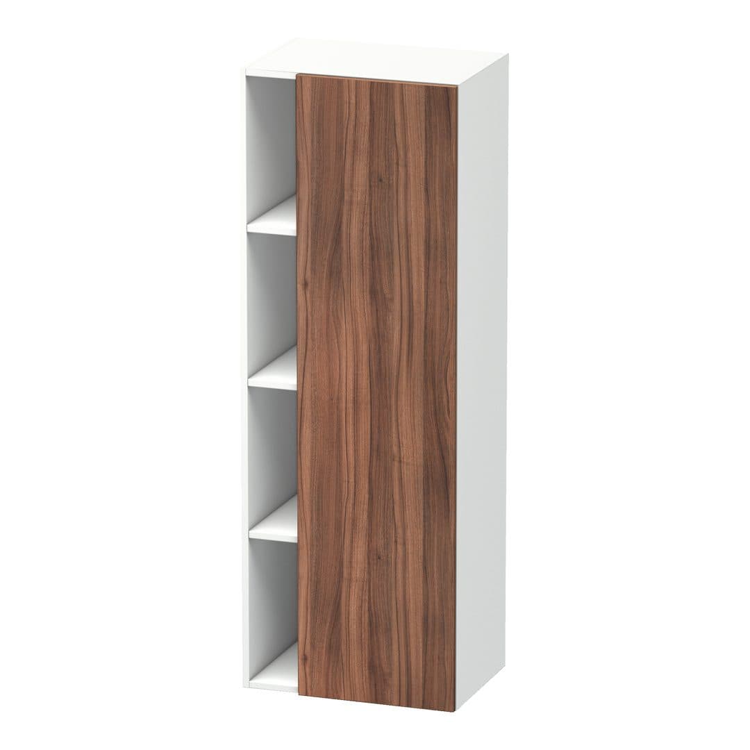 Duravit DuraStyle – Κολόνα Μπάνιου – 500 mm, 1 πόρτα, δεξιά, σώμα White Matt, 500 x 360 x 1400 mm – Walnut Matt, Decor (DS1239R7918)
