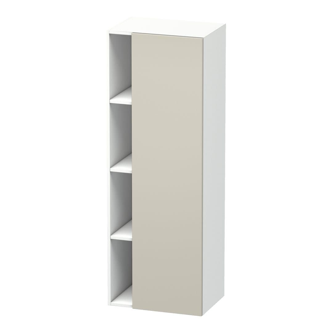 Duravit DuraStyle – Κολόνα Μπάνιου – 500 mm, 1 πόρτα, δεξιά, σώμα White Matt, 500 x 360 x 1400 mm – Taupe Matt, Decor (DS1239R9118)