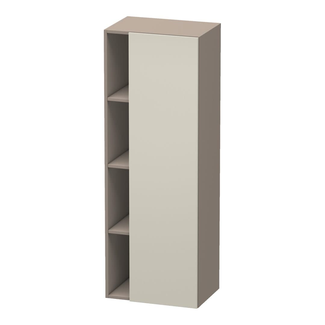 Duravit DuraStyle – Κολόνα Μπάνιου – 500 mm, 1 πόρτα, δεξιά, σώμα Basalte Matt, 500 x 360 x 1400 mm – Taupe Matt, Decor (DS1239R9143)