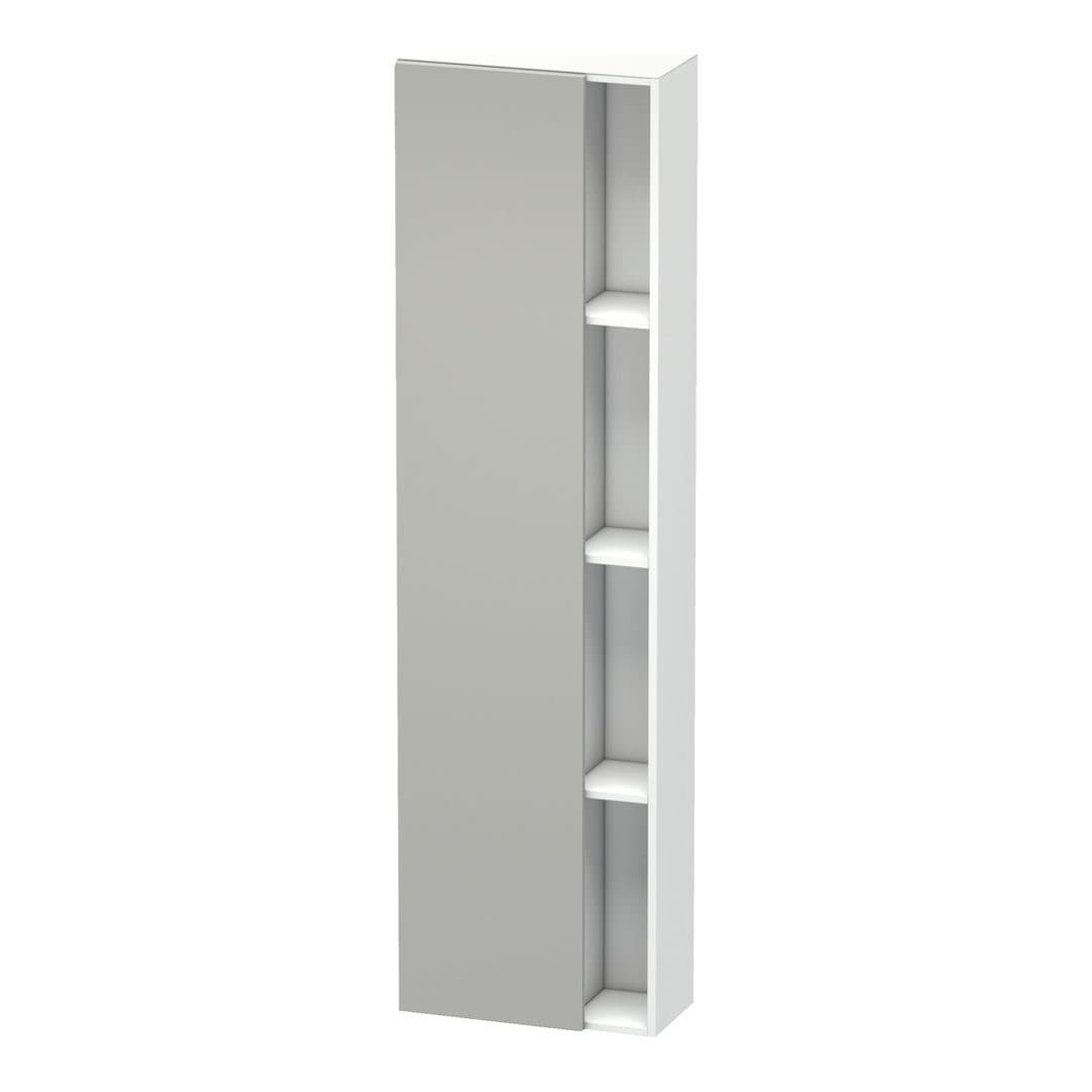 Duravit DuraStyle – Κολόνα Μπάνιου – 500 mm, 1 πόρτα, αριστερή, σώμα White Matt, 500 x 240 x 1800 mm – Concrete grey Matt, Decor (DS1248L0718)