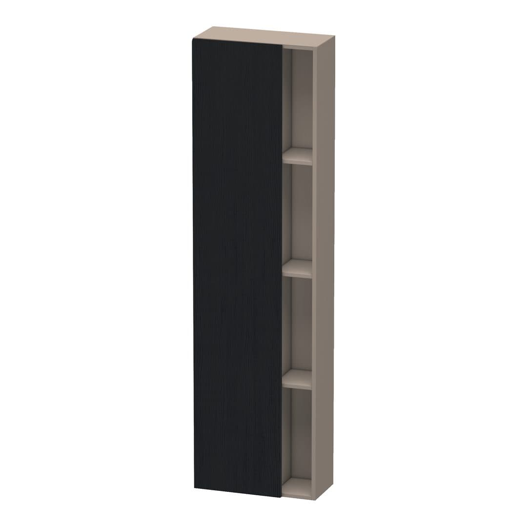 Duravit DuraStyle – Κολόνα Μπάνιου – 500 mm, 1 πόρτα, αριστερή, σώμα Basalte Matt, 500 x 240 x 1800 mm – Black oak Matt, Decor (DS1248L1643)
