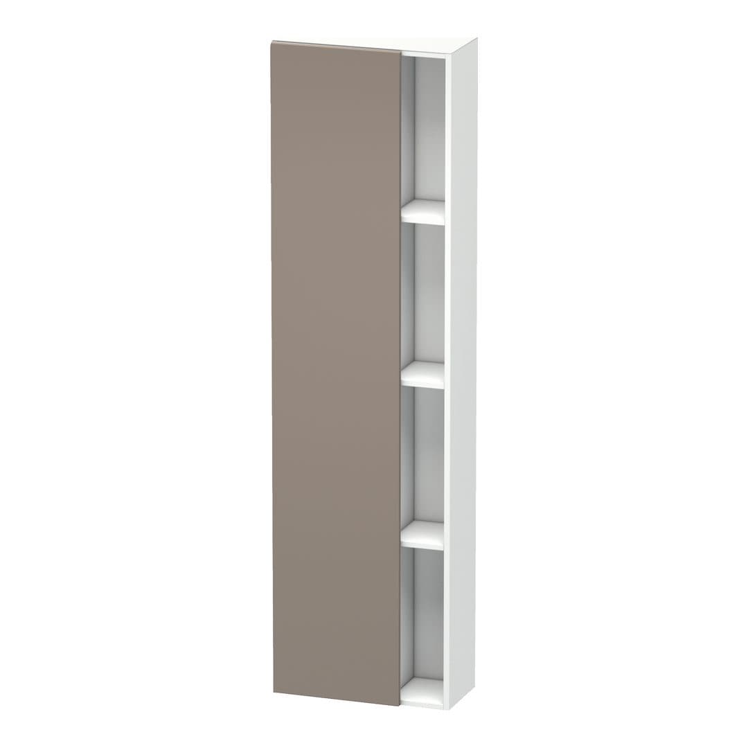 Duravit DuraStyle – Κολόνα Μπάνιου – 500 mm, 1 πόρτα, αριστερή, σώμα White Matt, 500 x 240 x 1800 mm – Basalte Matt, Decor (DS1248L4318)