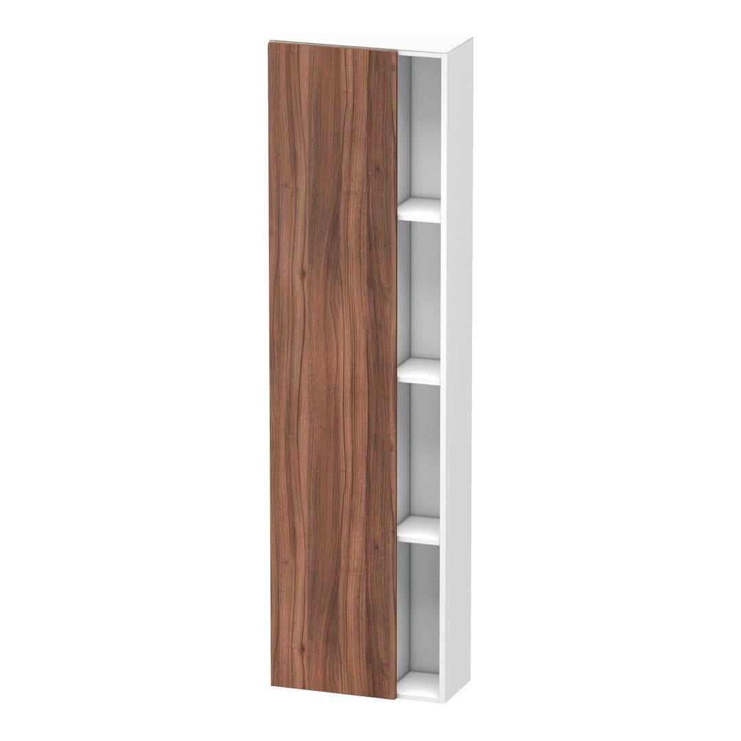 Duravit DuraStyle – Κολόνα Μπάνιου – 500 mm, 1 πόρτα, αριστερή, σώμα White Matt, 500 x 240 x 1800 mm – Walnut Matt, Decor (DS1248L7918)