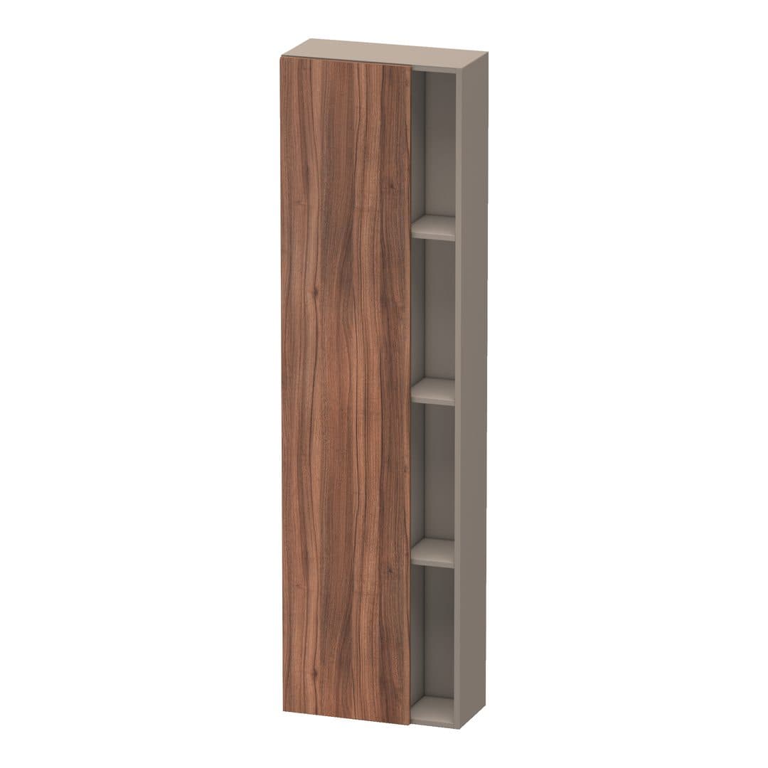Duravit DuraStyle – Κολόνα Μπάνιου – 500 mm, 1 πόρτα, αριστερή, σώμα Basalte Matt, 500 x 240 x 1800 mm – Walnut Matt, Decor (DS1248L7943)