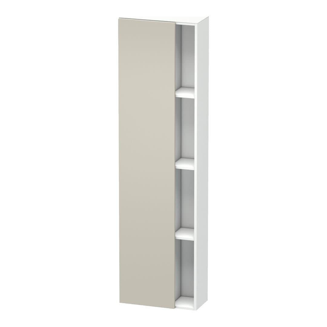 Duravit DuraStyle – Κολόνα Μπάνιου – 500 mm, 1 πόρτα, αριστερή, σώμα White Matt, 500 x 240 x 1800 mm – Taupe Matt, Decor (DS1248L9118)