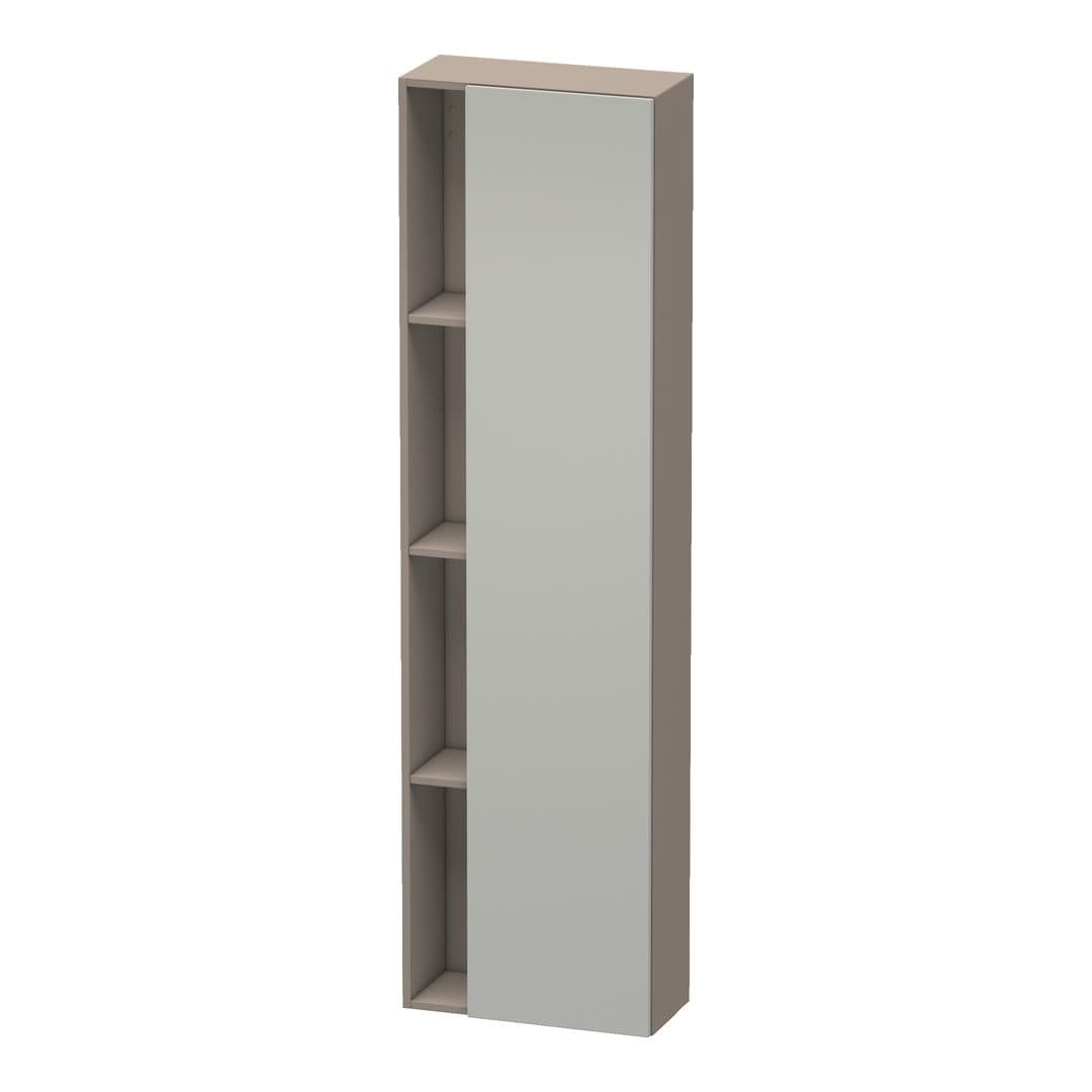 Duravit DuraStyle – Κολόνα Μπάνιου – 500 mm, 1 πόρτα, δεξιά, σώμα Basalte Matt, 500 x 240 x 1800 mm – Concrete grey Matt, Decor (DS1248R0743)