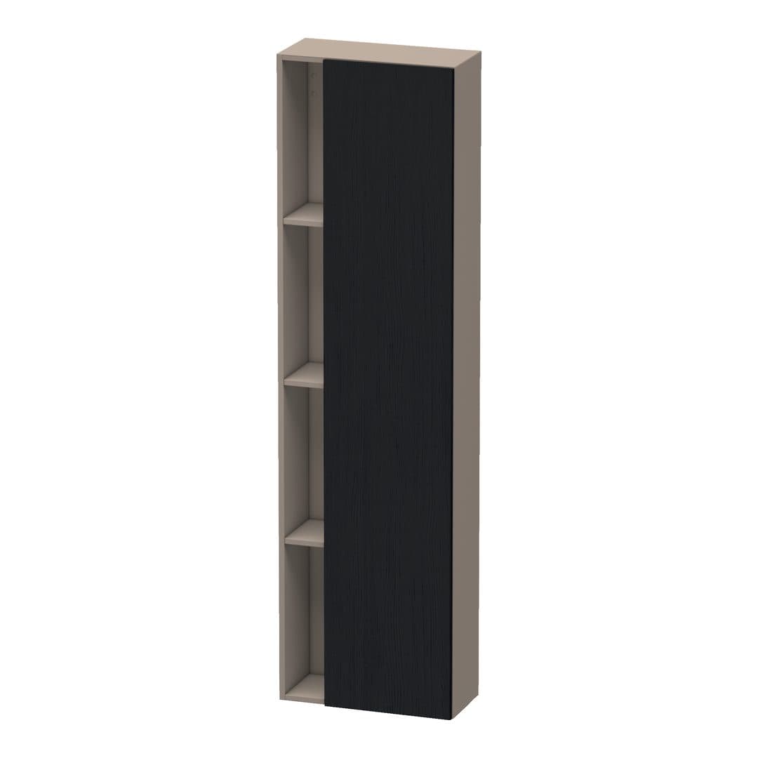 Duravit DuraStyle – Κολόνα Μπάνιου – 500 mm, 1 πόρτα, δεξιά, σώμα Basalte Matt, 500 x 240 x 1800 mm – Black oak Matt, Decor (DS1248R1643)
