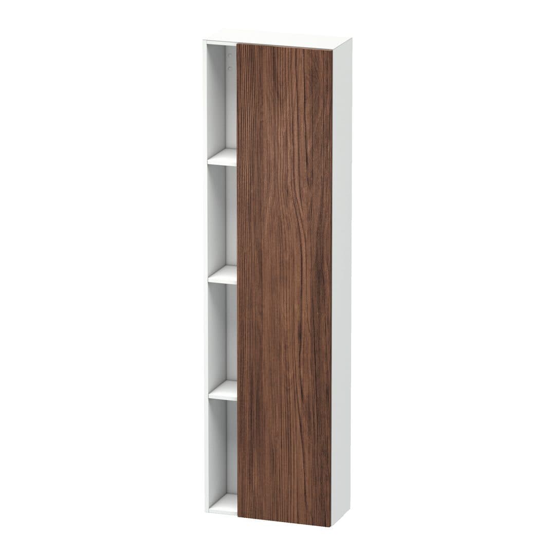 Duravit DuraStyle – Κολόνα Μπάνιου – 500 mm, 1 πόρτα, δεξιά, σώμα White Matt, 500 x 240 x 1800 mm – Walnut dark Matt, Decor (DS1248R2118)