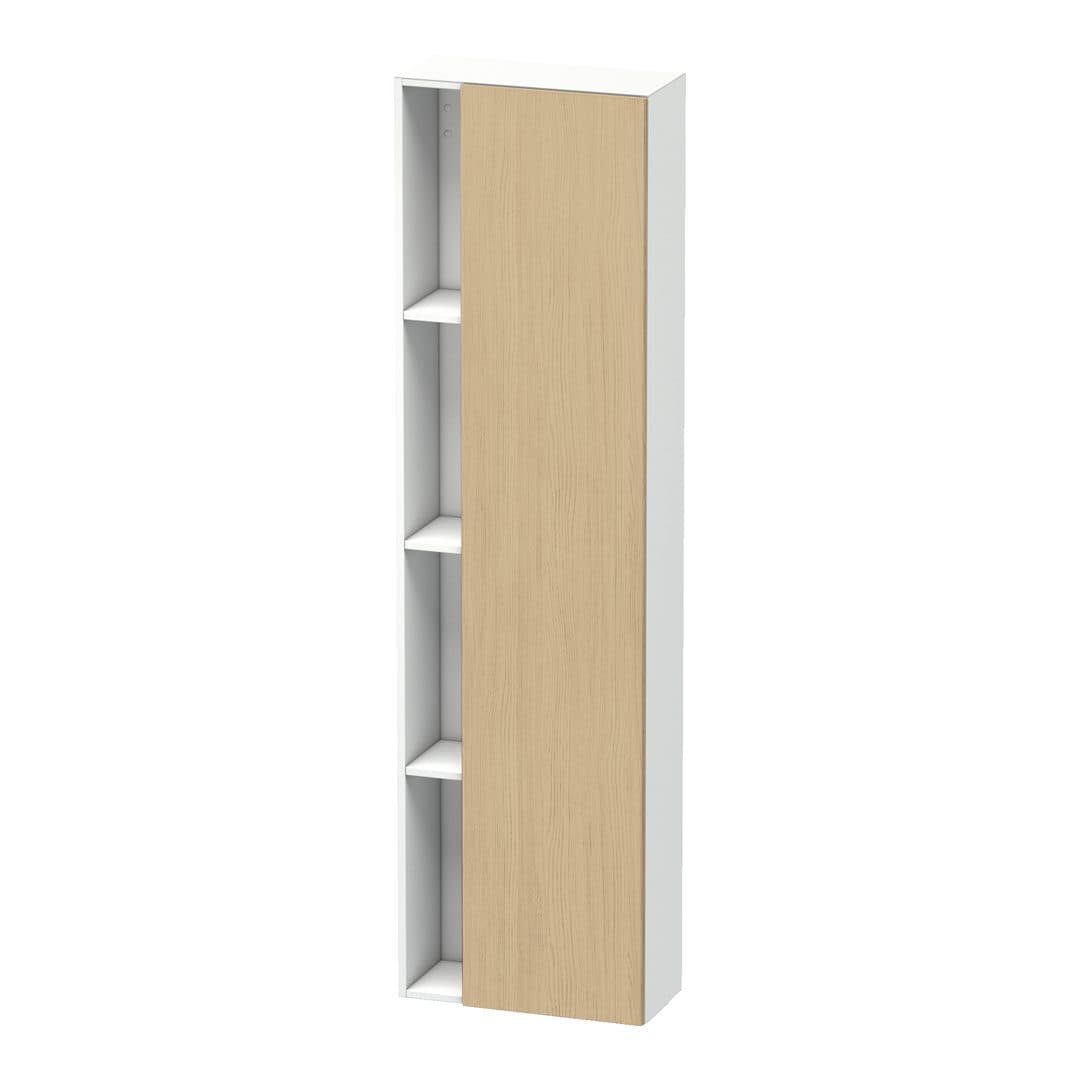 Duravit DuraStyle – Κολόνα Μπάνιου – 500 mm, 1 πόρτα, δεξιά, σώμα White Matt, 500 x 240 x 1800 mm – Natural oak, Decor (DS1248R3018)