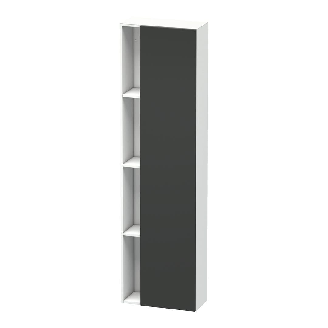 Duravit DuraStyle – Κολόνα Μπάνιου – 500 mm, 1 πόρτα, δεξιά, σώμα White Matt, 500 x 240 x 1800 mm – Graphite Matt, Decor (DS1248R4918)