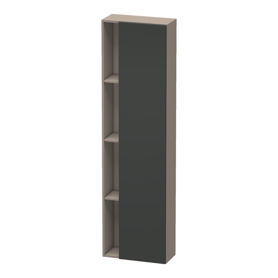 Duravit DuraStyle – Κολόνα Μπάνιου – 500 mm, 1 πόρτα, δεξιά, σώμα Basalte Matt, 500 x 240 x 1800 mm – Graphite Matt, Decor (DS1248R4943)