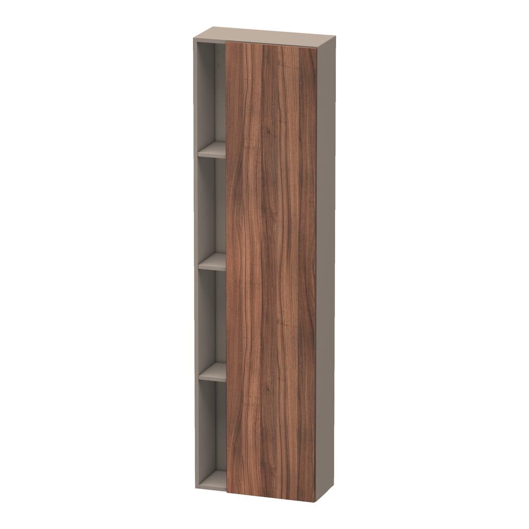 Duravit DuraStyle – Κολόνα Μπάνιου – 500 mm, 1 πόρτα, δεξιά, σώμα Basalte Matt, 500 x 240 x 1800 mm – Walnut Matt, Decor (DS1248R7943)