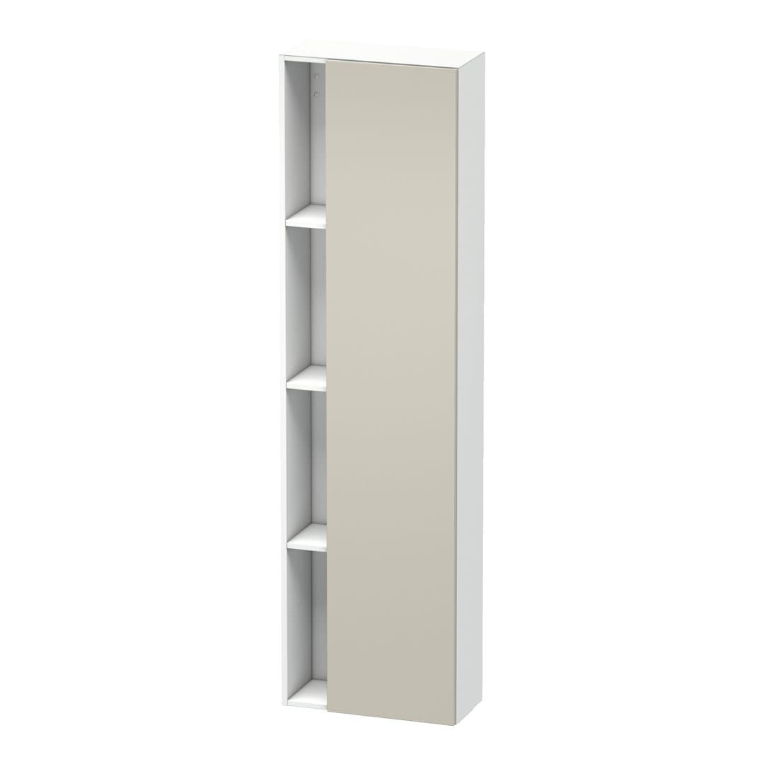 Duravit DuraStyle – Κολόνα Μπάνιου – 500 mm, 1 πόρτα, δεξιά, σώμα White Matt, 500 x 240 x 1800 mm – Taupe Matt, Decor (DS1248R9118)