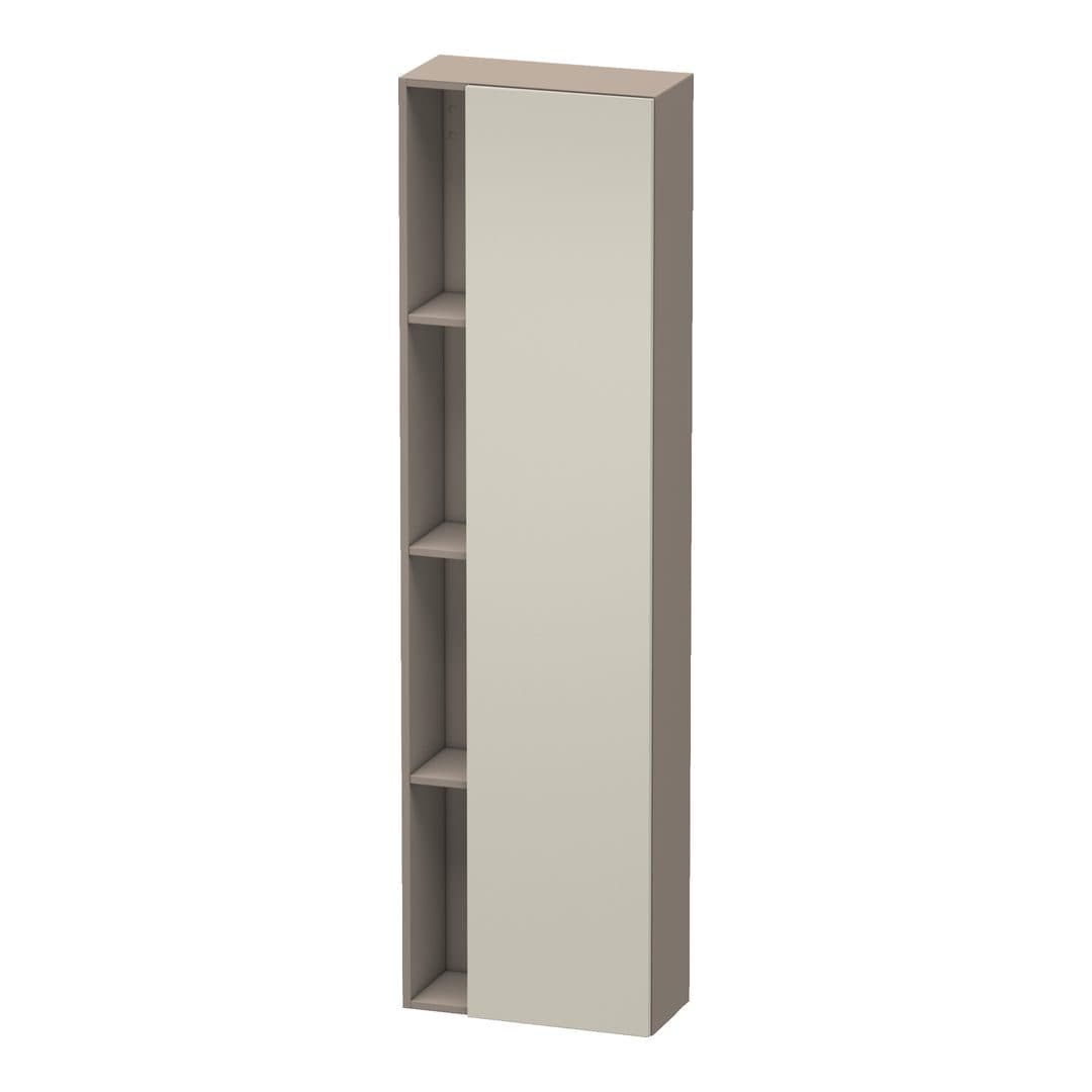 Duravit DuraStyle – Κολόνα Μπάνιου – 500 mm, 1 πόρτα, δεξιά, σώμα Basalte Matt, 500 x 240 x 1800 mm – Taupe Matt, Decor (DS1248R9143)
