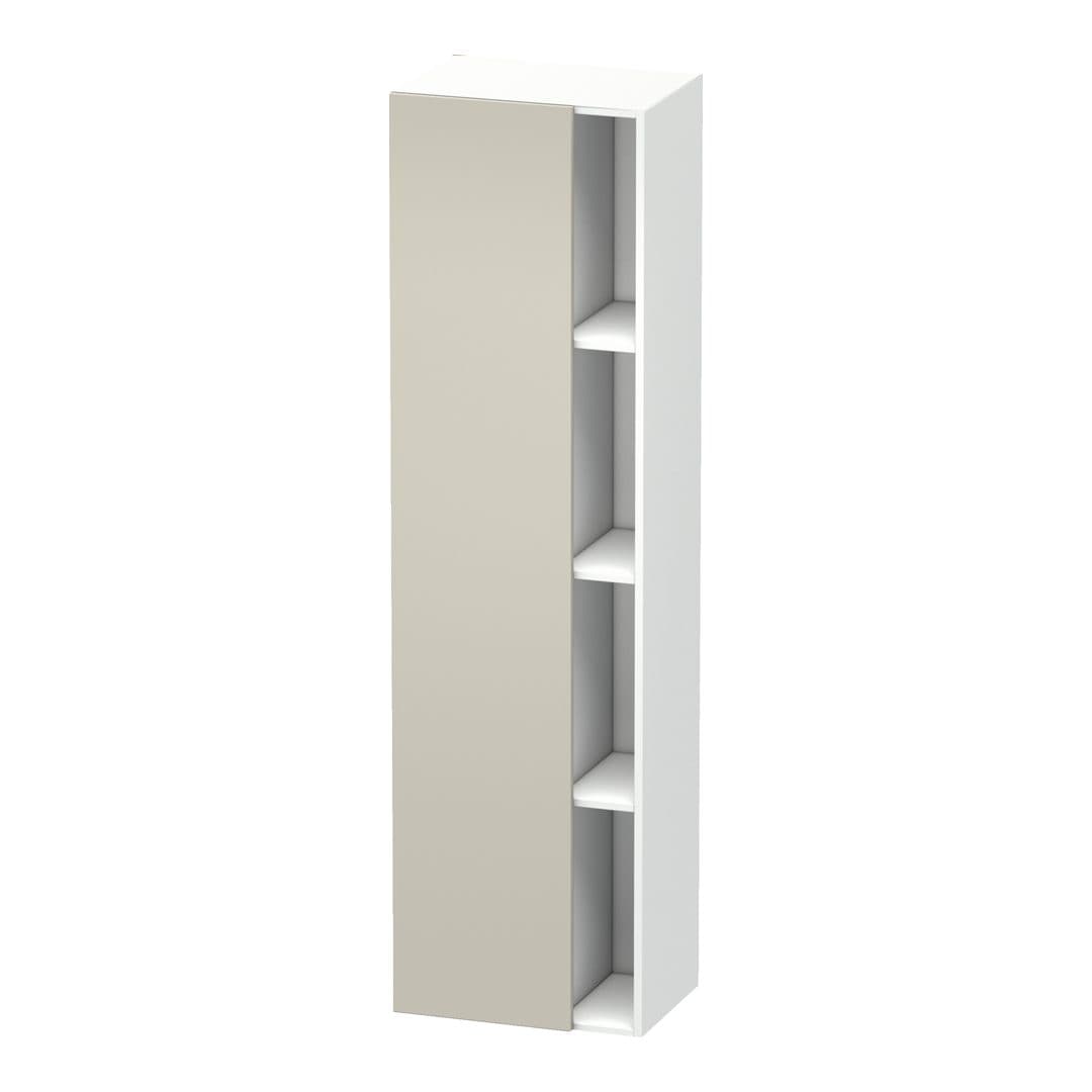 Duravit DuraStyle – Κολόνα Μπάνιου – 500 mm, 1 πόρτα, αριστερή, σώμα White Matt, 500 x 360 x 1800 mm – Taupe Matt, Decor (DS1249L9118)