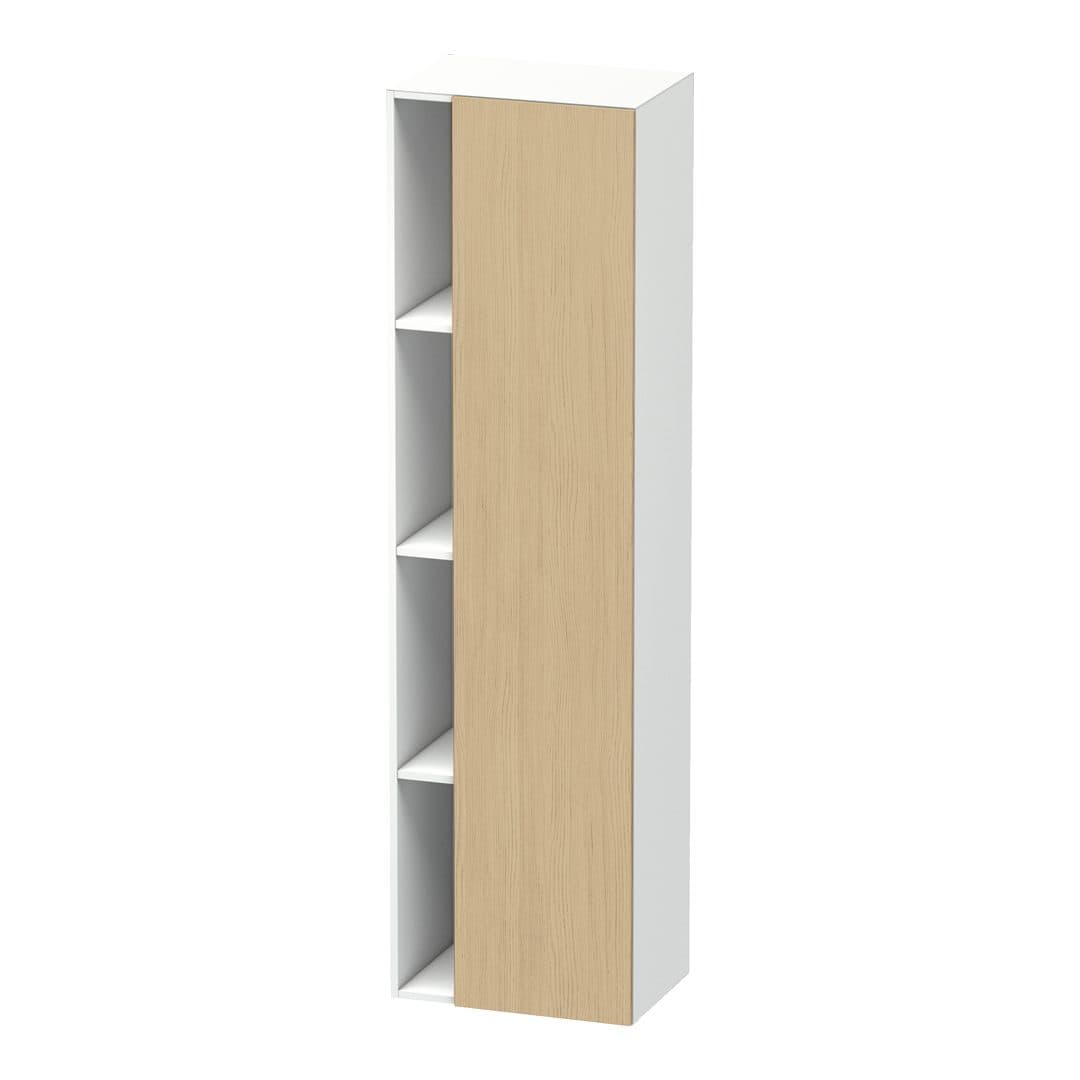 Duravit DuraStyle – Κολόνα Μπάνιου – 500 mm, 1 πόρτα, δεξιά, σώμα White Matt, 500 x 360 x 1800 mm – Natural oak, Decor (DS1249R3018)