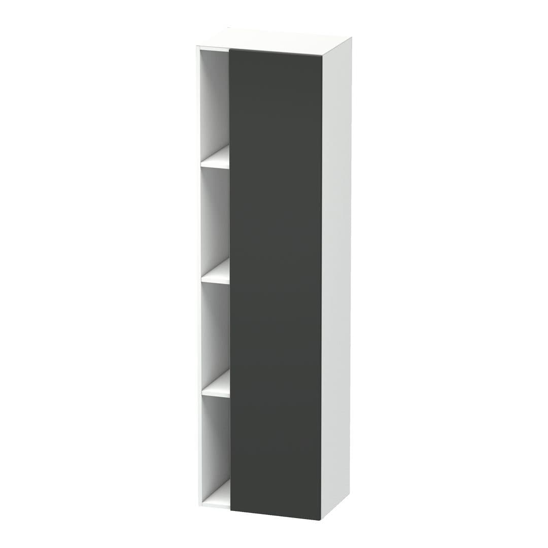 Duravit DuraStyle – Κολόνα Μπάνιου – 500 mm, 1 πόρτα, δεξιά, σώμα White Matt, 500 x 360 x 1800 mm – Graphite Matt, Decor (DS1249R4918)