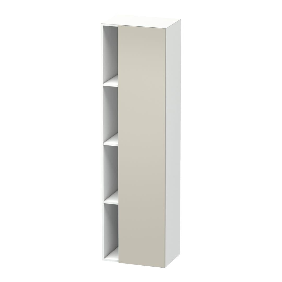 Duravit DuraStyle – Κολόνα Μπάνιου – 500 mm, 1 πόρτα, δεξιά, σώμα White Matt, 500 x 360 x 1800 mm – Taupe Matt, Decor (DS1249R9118)