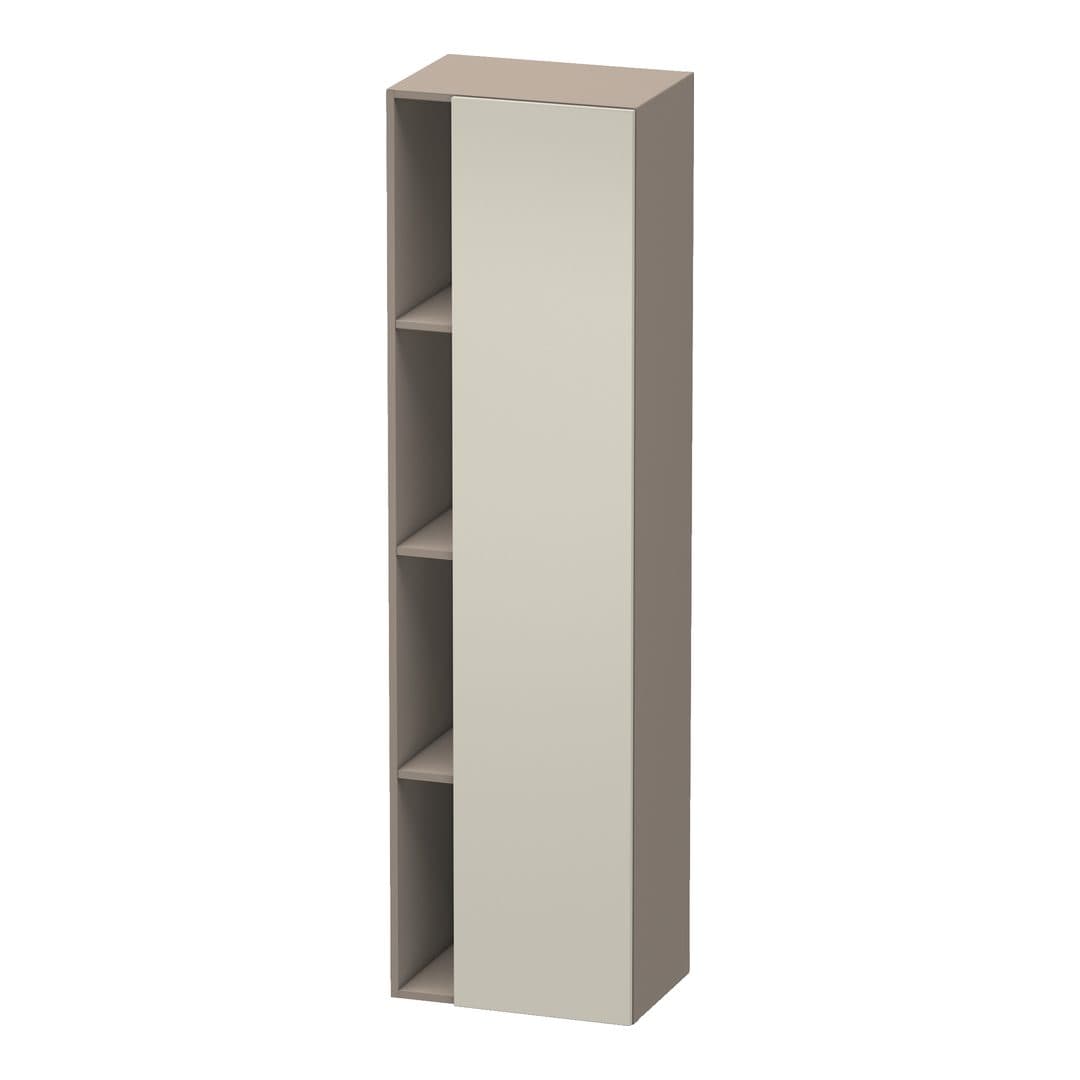 Duravit DuraStyle – Κολόνα Μπάνιου – 500 mm, 1 πόρτα, δεξιά, σώμα Basalte Matt, 500 x 360 x 1800 mm – Taupe Matt, Decor (DS1249R9143)