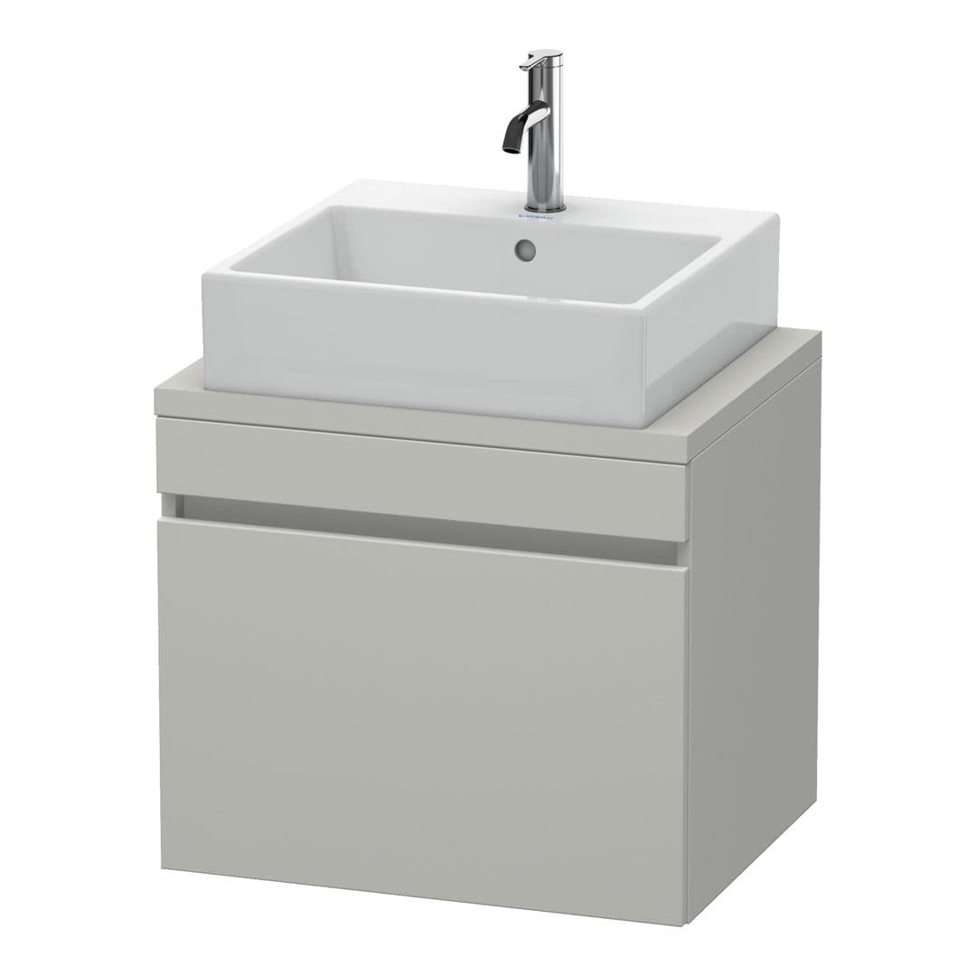 Duravit DuraStyle – Έπιπλο Νιπτήρα – 600 mm, για κονσόλα, 1 συρτάρι, νιπτήρας κέντρο, Compact – Concrete grey Matt, Decor (DS530000707)