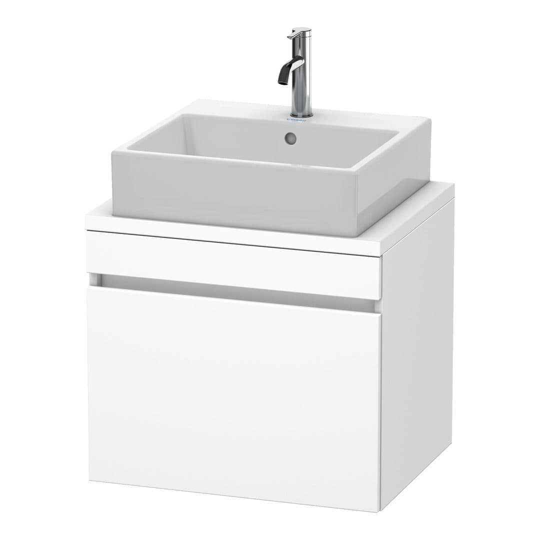 Duravit DuraStyle – Έπιπλο Νιπτήρα – 600 mm, για κονσόλα, 1 συρτάρι, νιπτήρας κέντρο, Compact – White Matt, Decor (DS530001818)