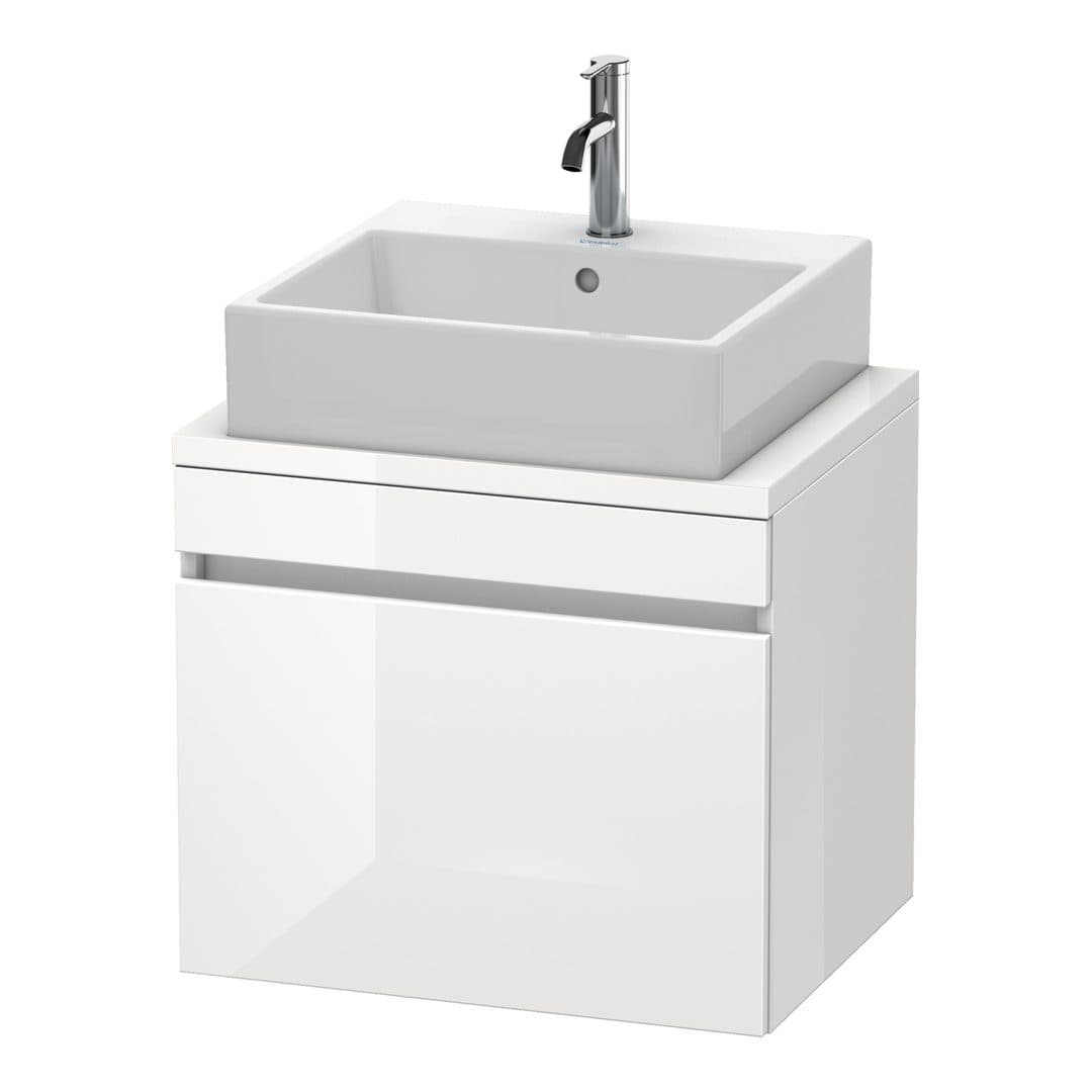 Duravit DuraStyle – Έπιπλο Νιπτήρα – 600 mm, για κονσόλα, 1 συρτάρι, νιπτήρας κέντρο, Compact – White High Gloss, Decor (DS530002222)