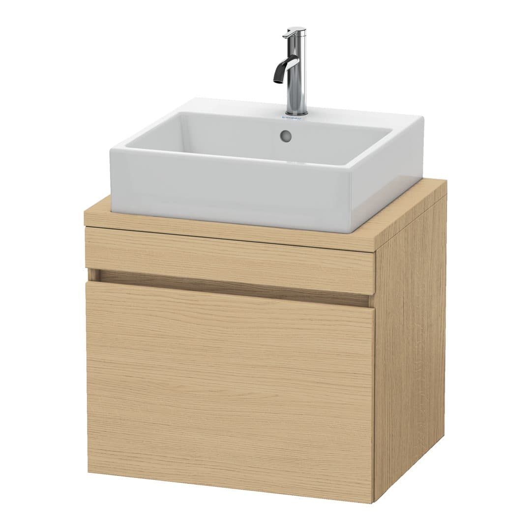 Duravit DuraStyle – Έπιπλο Νιπτήρα – 600 mm, για κονσόλα, 1 συρτάρι, νιπτήρας κέντρο, Compact – Natural oak, Decor (DS530003030)
