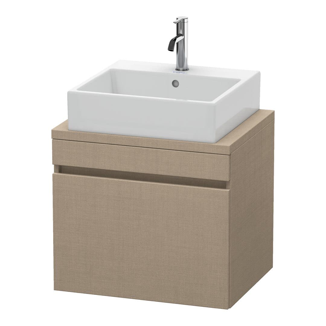 Duravit DuraStyle – Έπιπλο Νιπτήρα – 600 mm, για κονσόλα, 1 συρτάρι, νιπτήρας κέντρο, Compact – Linen Matt, Decor (DS530007575)