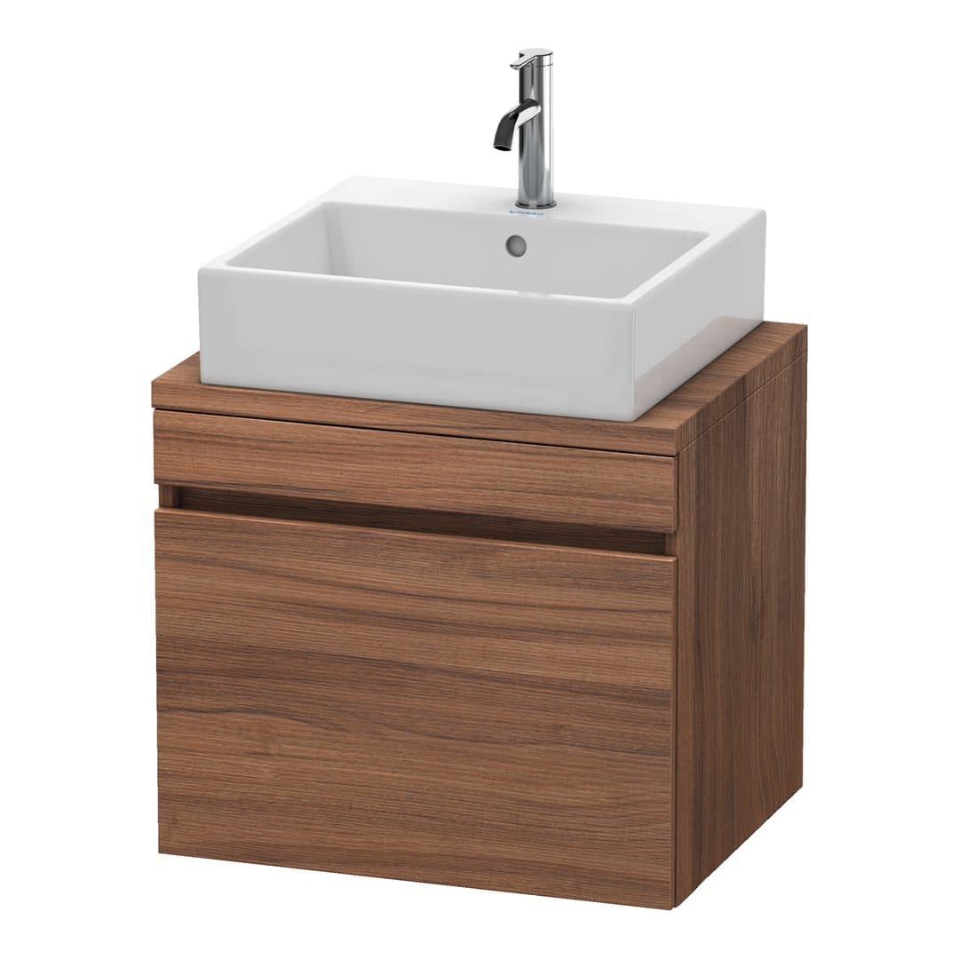 Duravit DuraStyle – Έπιπλο Νιπτήρα – 600 mm, για κονσόλα, 1 συρτάρι, νιπτήρας κέντρο, Compact – Walnut Matt, Decor (DS530007979)
