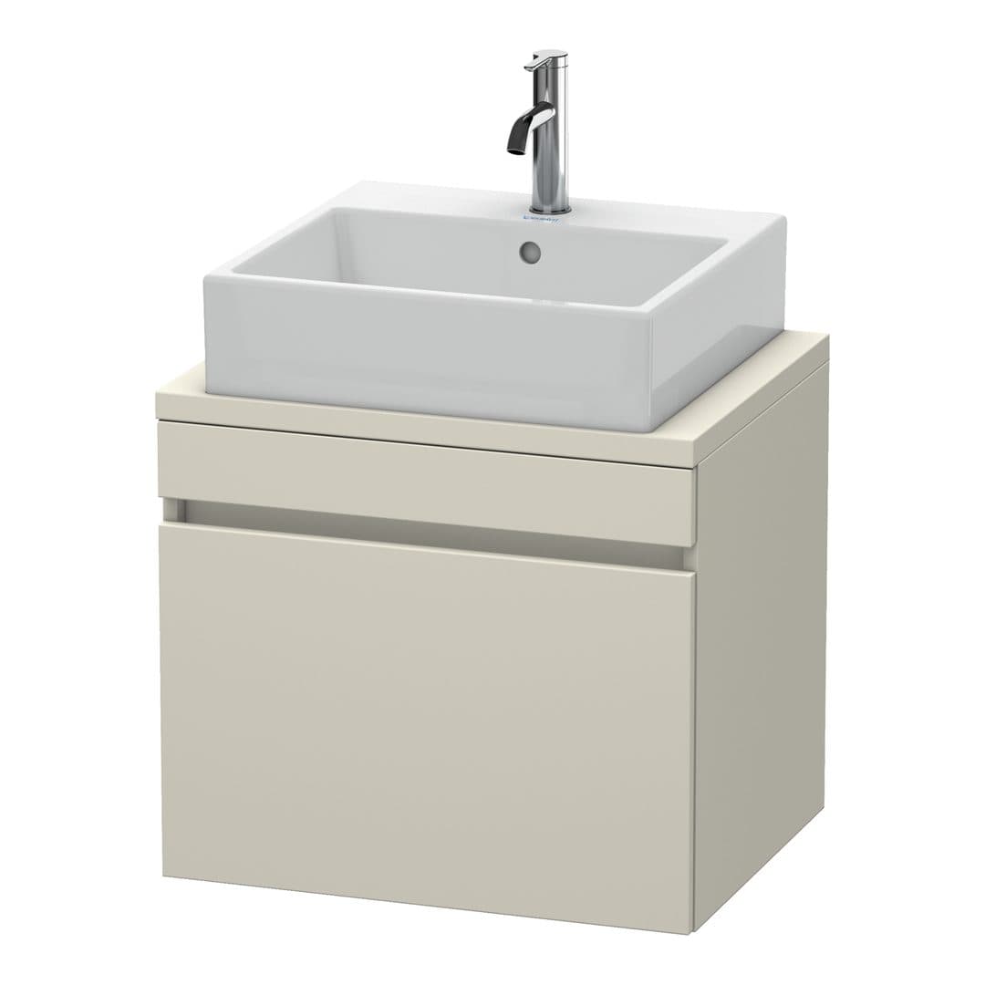 Duravit DuraStyle – Έπιπλο Νιπτήρα – 600 mm, για κονσόλα, 1 συρτάρι, νιπτήρας κέντρο, Compact – Taupe Matt, Decor (DS530009191)