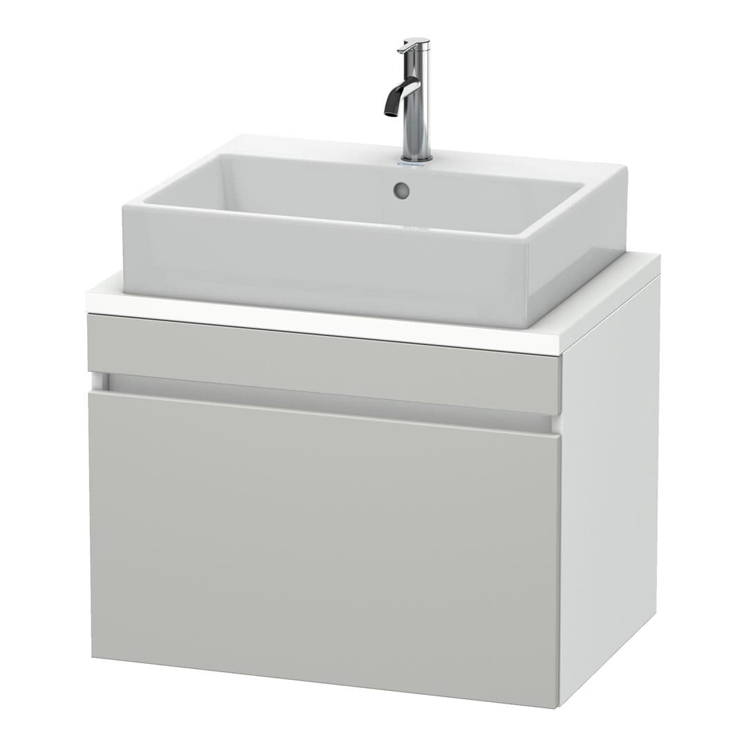 Duravit DuraStyle – Έπιπλο Νιπτήρα – 700 mm, για κονσόλα, 1 συρτάρι, νιπτήρας κέντρο, σώμα White Matt, Compact – Concrete grey Matt, Decor (DS530100718)