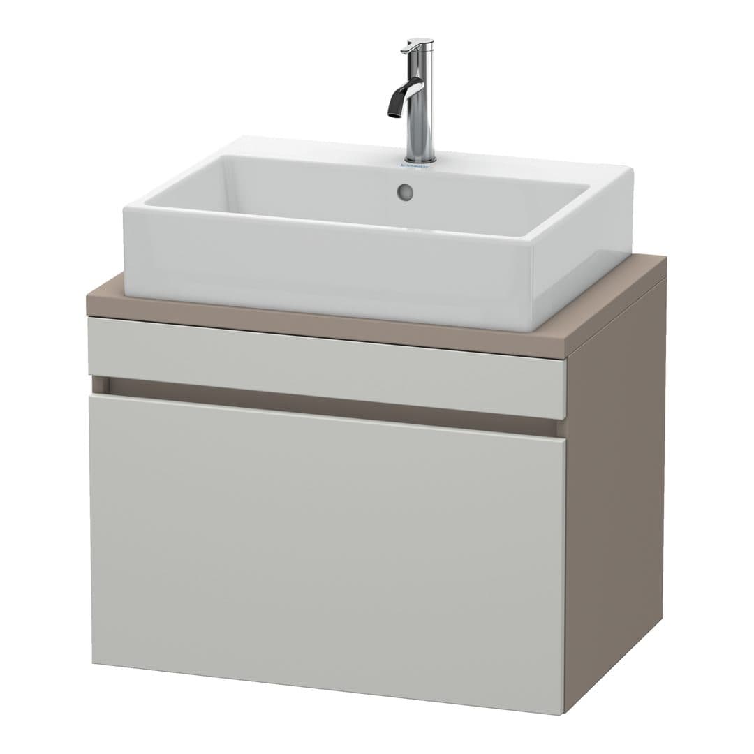 Duravit DuraStyle – Έπιπλο Νιπτήρα – 700 mm, για κονσόλα, 1 συρτάρι, νιπτήρας κέντρο, σώμα Basalte Matt, Compact – Concrete grey Matt, Decor (DS530100743)