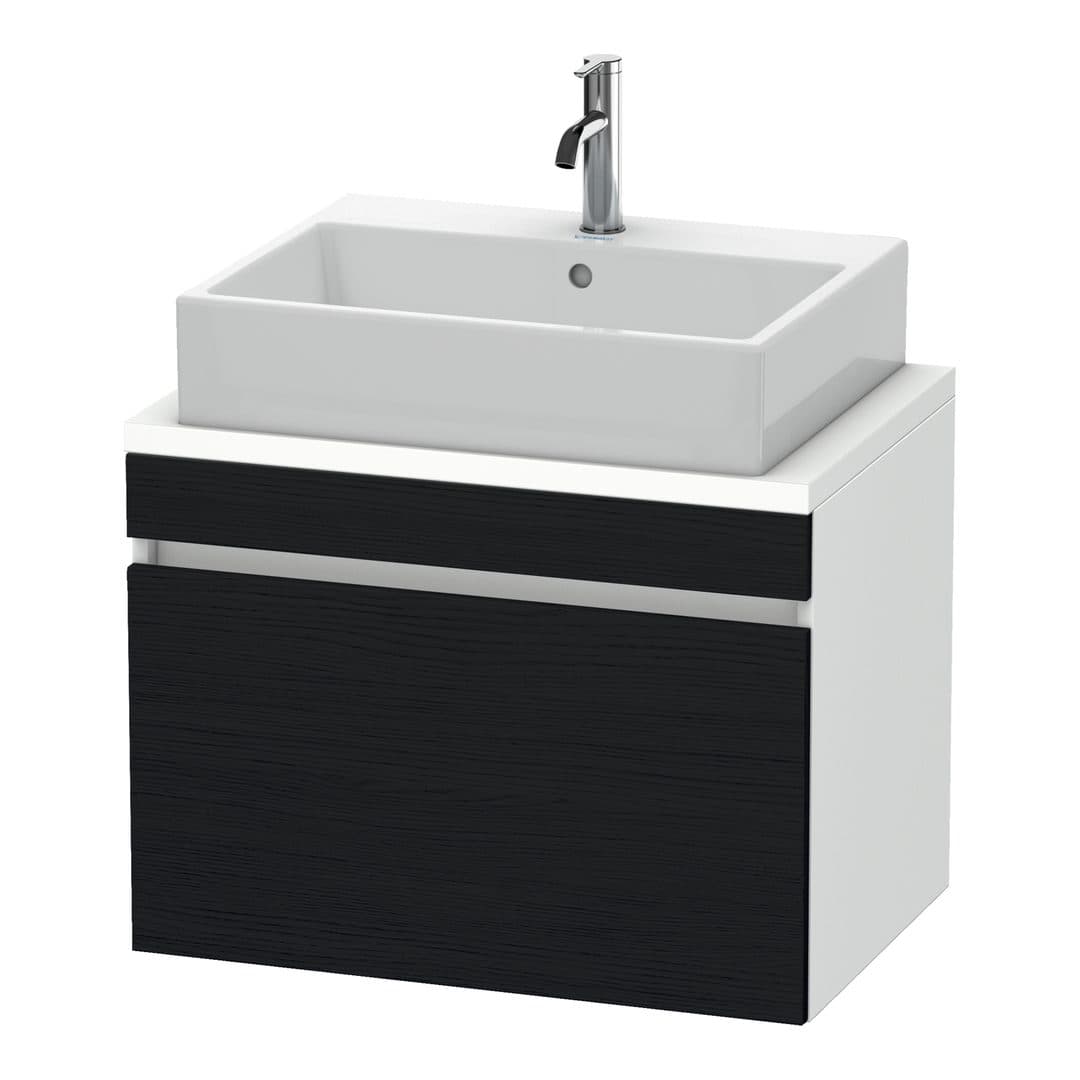 Duravit DuraStyle – Έπιπλο Νιπτήρα – 700 mm, για κονσόλα, 1 συρτάρι, νιπτήρας κέντρο, σώμα White Matt, Compact – Black oak Matt, Decor (DS530101618)