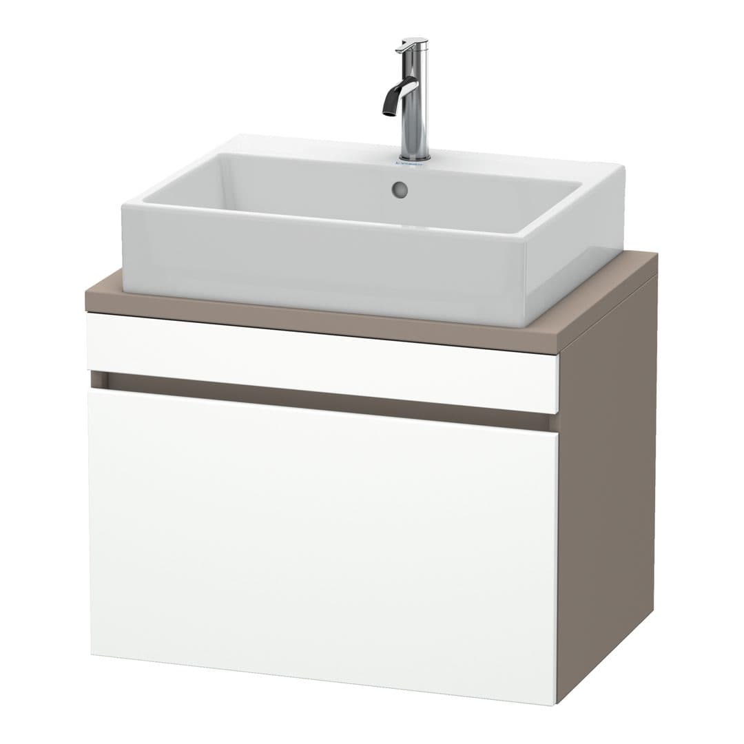 Duravit DuraStyle – Έπιπλο Νιπτήρα – 700 mm, για κονσόλα, 1 συρτάρι, νιπτήρας κέντρο, σώμα Basalte Matt, Compact – White Matt, Decor (DS530101843)