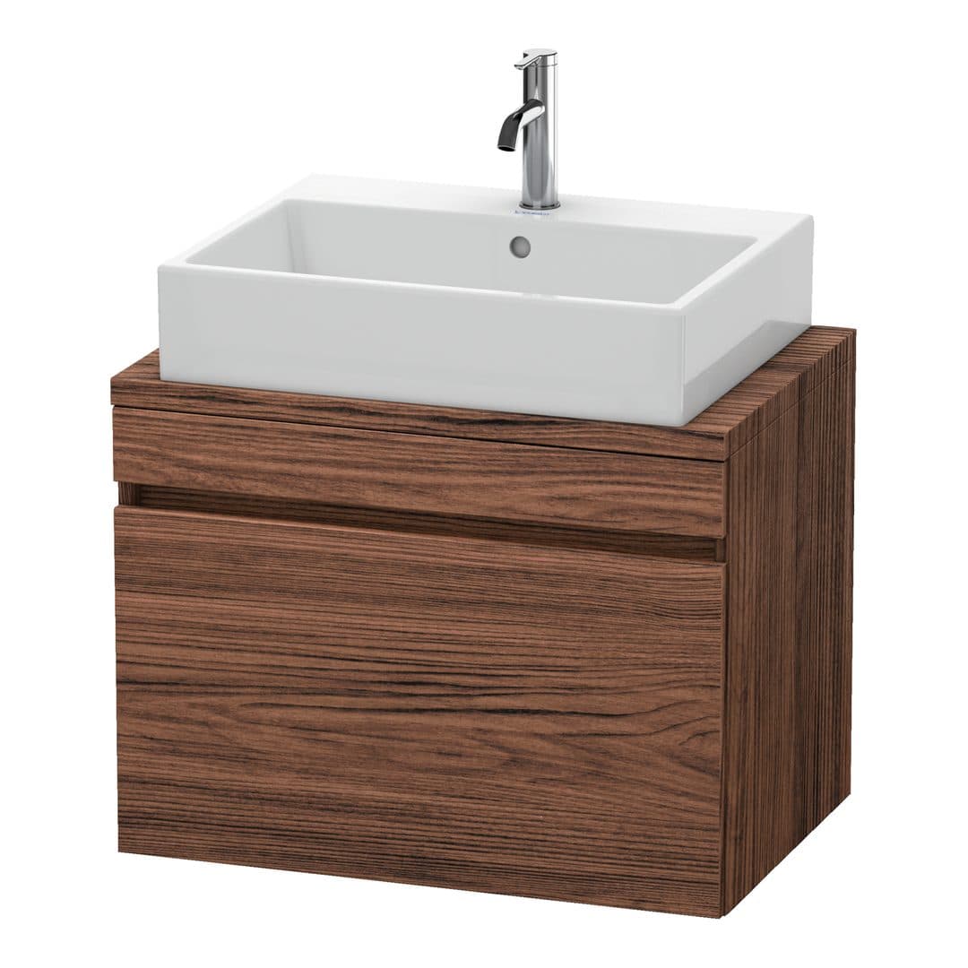 Duravit DuraStyle – Έπιπλο Νιπτήρα – 700 mm, για κονσόλα, 1 συρτάρι, νιπτήρας κέντρο, Compact – Walnut dark Matt, Decor (DS530102121)